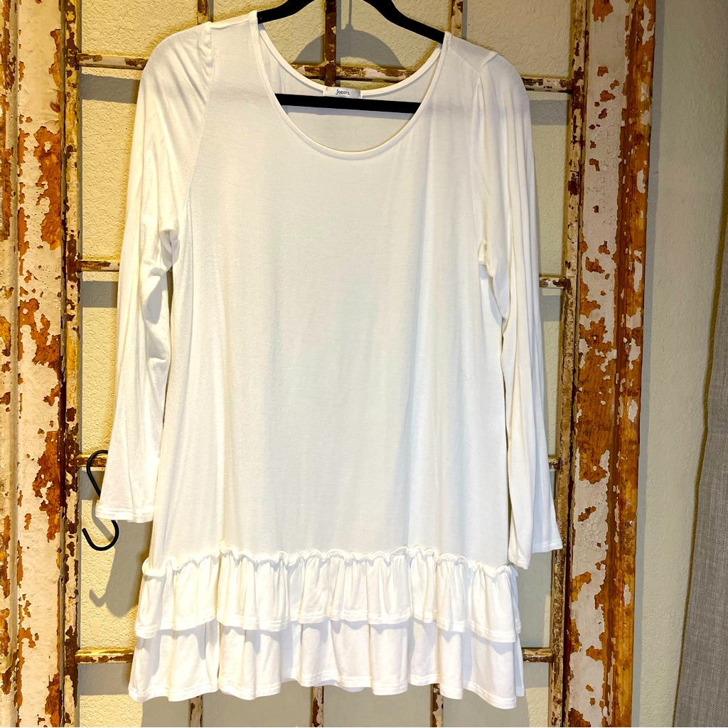 Jodifl Long Sleeve White Tunic M